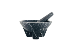Cargar imagen en el visor de la galería, Molcajete Azteca negro - elmortero